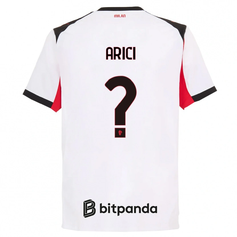 Danxen Mujer Camiseta Alberto Arici #0 Blanco Negro 2ª Equipación 2025/26 La Camisa