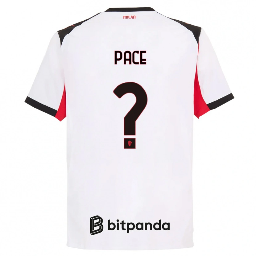 Danxen Mujer Camiseta Anthony Pace #0 Blanco Negro 2ª Equipación 2025/26 La Camisa