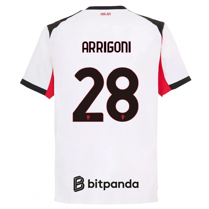 Danxen Mujer Camiseta Giorgia Arrigoni #28 Blanco Negro 2ª Equipación 2025/26 La Camisa