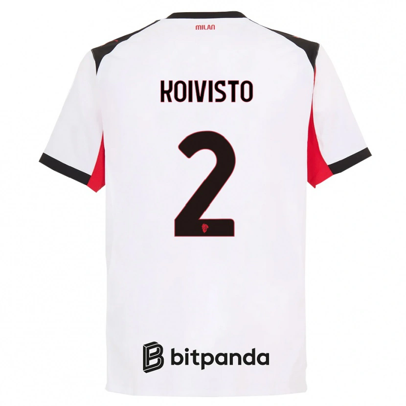 Danxen Mujer Camiseta Emma Koivisto #2 Blanco Negro 2ª Equipación 2025/26 La Camisa