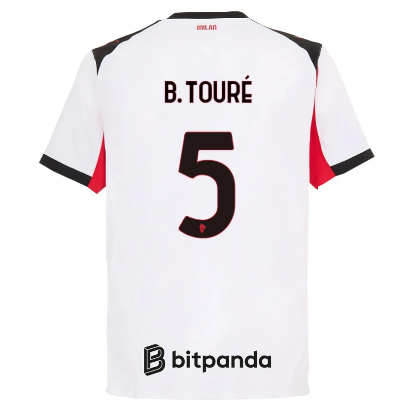 Danxen Mujer Camiseta Fode Ballo-Toure #5 Blanco Negro 2ª Equipación 2025/26 La Camisa