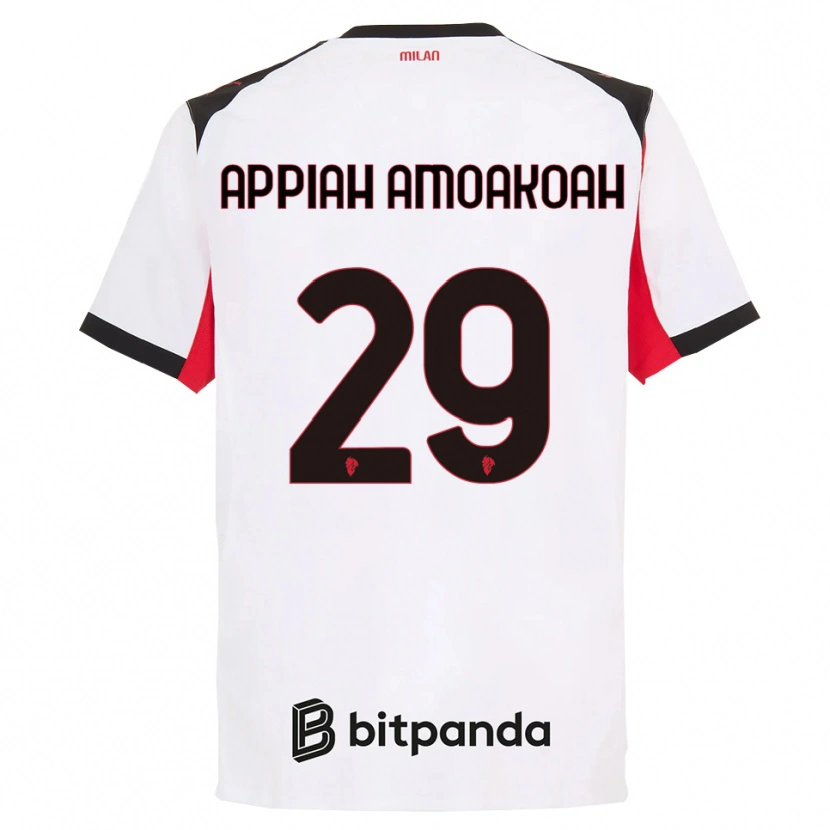 Danxen Mujer Camiseta Karen Appiah Amoakoah #29 Blanco Negro 2ª Equipación 2025/26 La Camisa