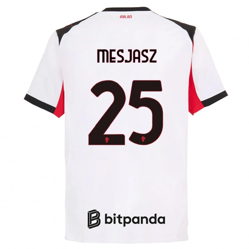 Danxen Mujer Camiseta Malgorzata Mesjasz #25 Blanco Negro 2ª Equipación 2025/26 La Camisa