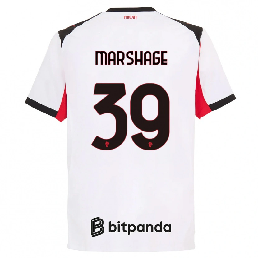 Danxen Mujer Camiseta Wilgot Marshage #39 Blanco Negro 2ª Equipación 2025/26 La Camisa