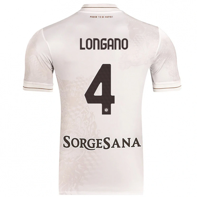 Danxen Mujer Camiseta Salvatore Longano #4 Champán Marrón 2ª Equipación 2025/26 La Camisa