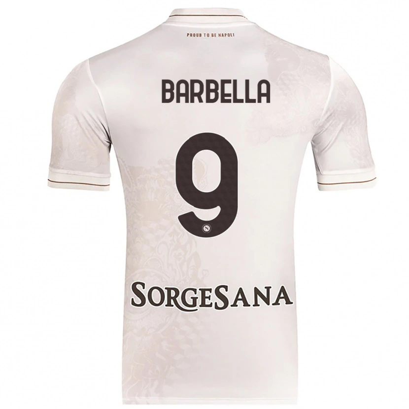 Danxen Mujer Camiseta Michele Barbella #9 Champán Marrón 2ª Equipación 2025/26 La Camisa
