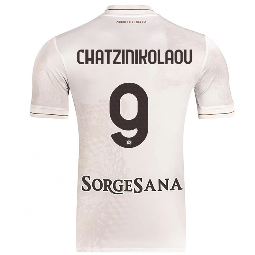 Danxen Mujer Camiseta Despoina Chatzinikolaou #9 Champán Marrón 2ª Equipación 2025/26 La Camisa