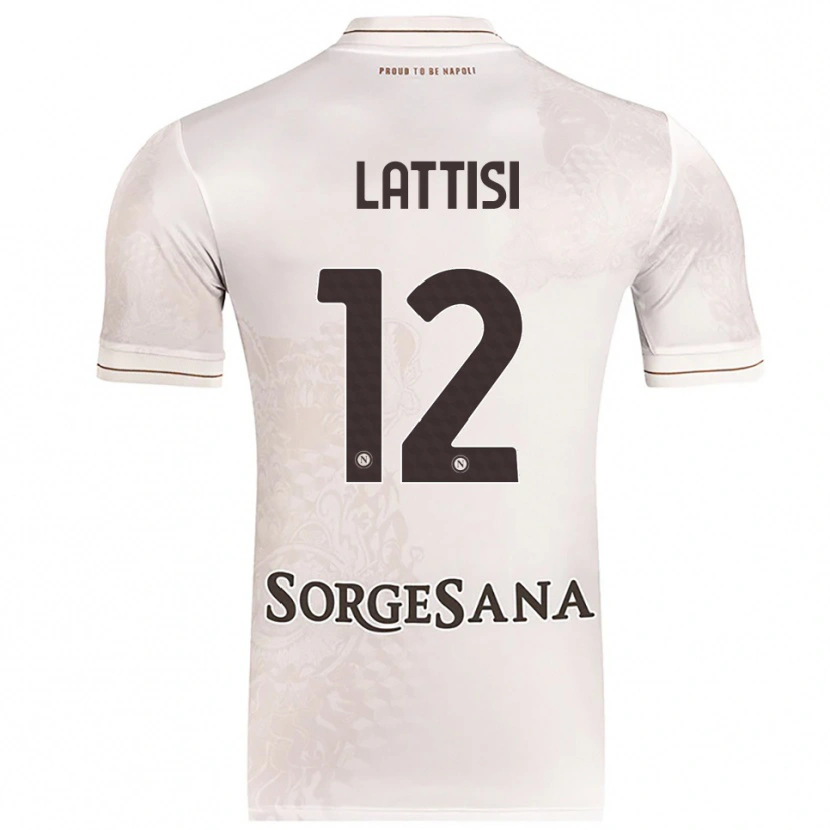 Danxen Mujer Camiseta Francesco Lattisi #12 Champán Marrón 2ª Equipación 2025/26 La Camisa