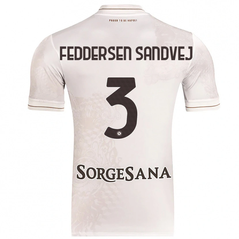 Danxen Mujer Camiseta Cecilie Feddersen Sandvej #3 Champán Marrón 2ª Equipación 2025/26 La Camisa