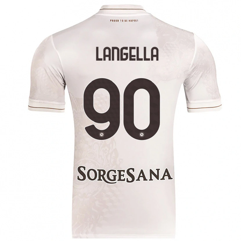 Danxen Mujer Camiseta Gabriella Langella #90 Champán Marrón 2ª Equipación 2025/26 La Camisa