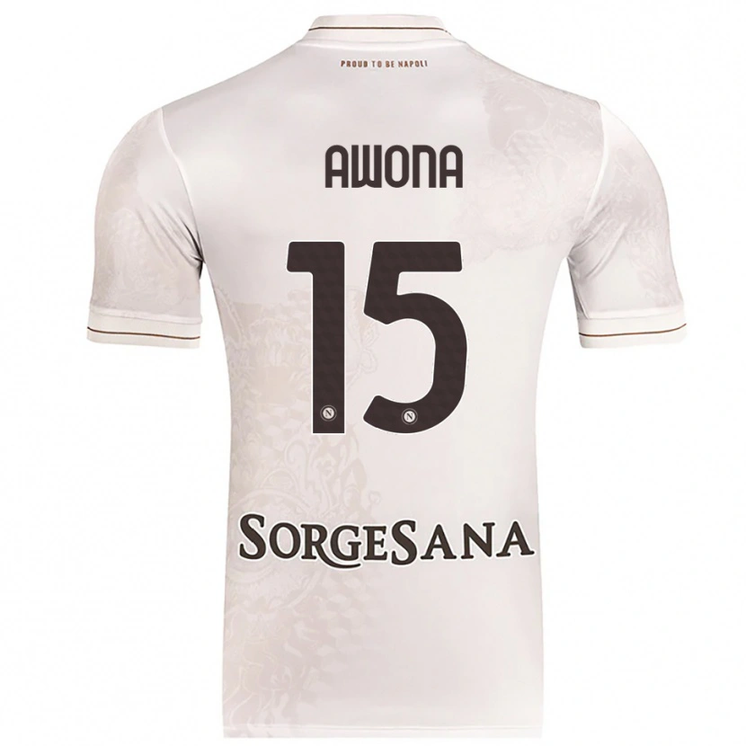 Danxen Mujer Camiseta Aurelle Awona #15 Champán Marrón 2ª Equipación 2025/26 La Camisa