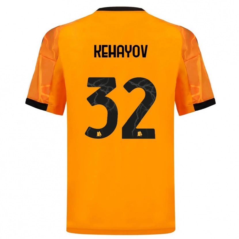 Danxen Mujer Camiseta Atanas Kehayov #32 Naranja Negro 2ª Equipación 2025/26 La Camisa