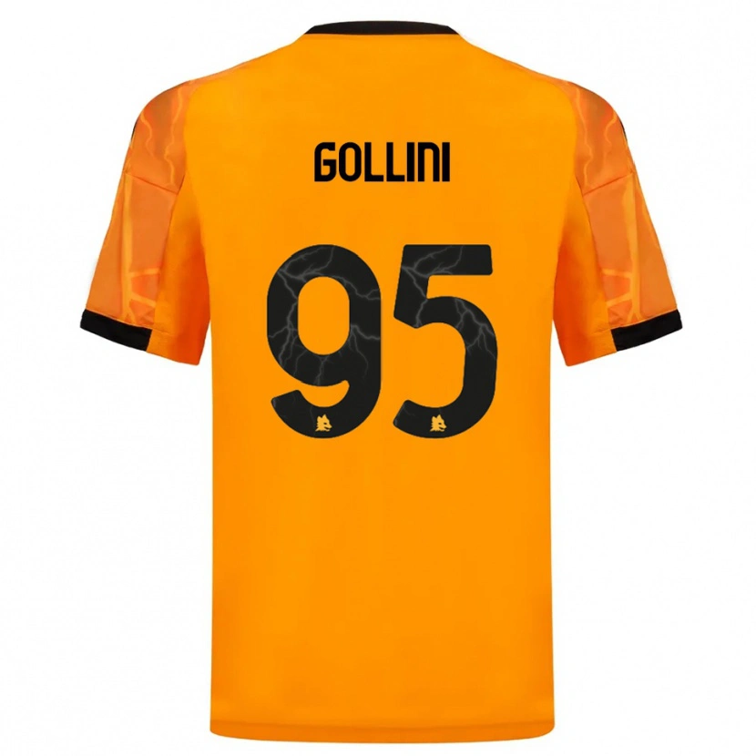 Danxen Mujer Camiseta Pierluigi Gollini #95 Naranja Negro 2ª Equipación 2025/26 La Camisa
