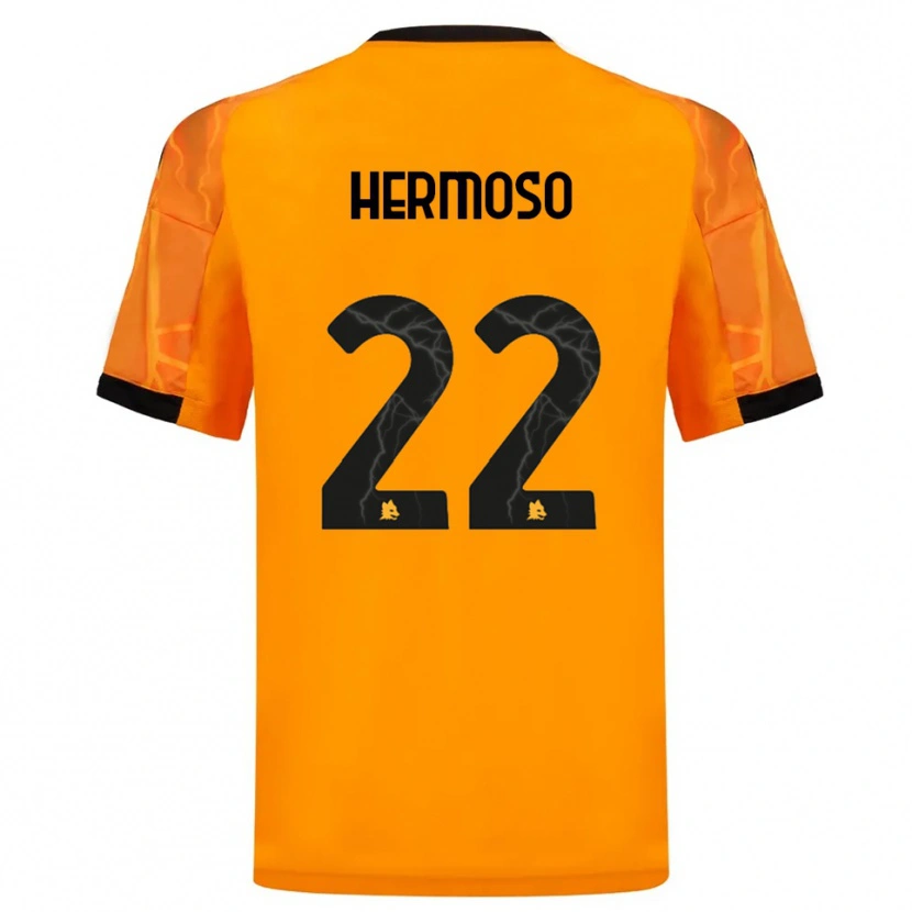 Danxen Mujer Camiseta Mario Hermoso #22 Naranja Negro 2ª Equipación 2025/26 La Camisa