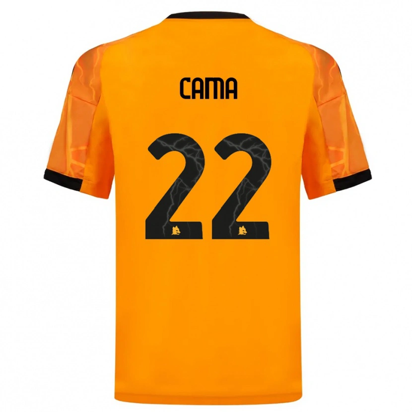 Danxen Mujer Camiseta Cristian Cama #22 Naranja Negro 2ª Equipación 2025/26 La Camisa
