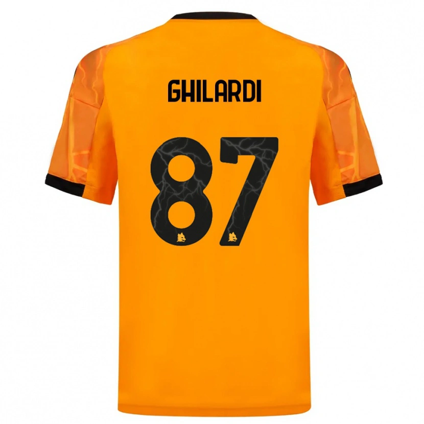 Danxen Mujer Camiseta Daniele Ghilardi #87 Naranja Negro 2ª Equipación 2025/26 La Camisa
