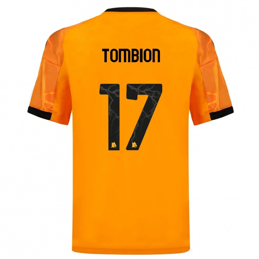 Danxen Mujer Camiseta Gianmarco Tombion #17 Naranja Negro 2ª Equipación 2025/26 La Camisa