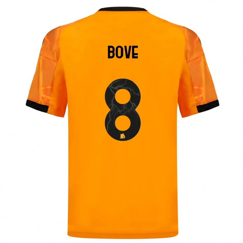 Danxen Mujer Camiseta Edoardo Bove #8 Naranja Negro 2ª Equipación 2025/26 La Camisa