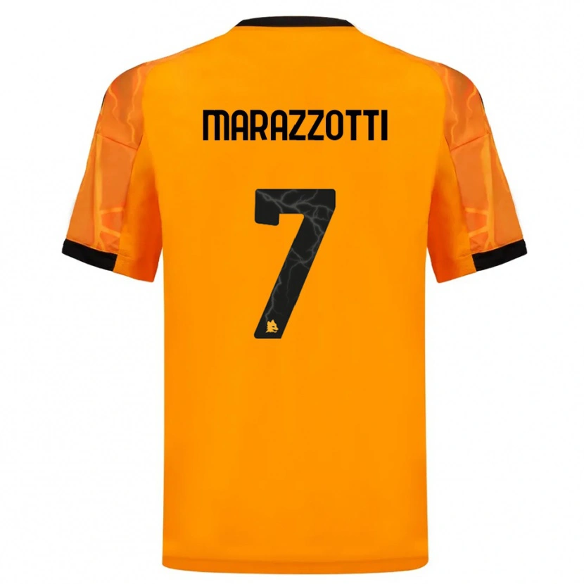 Danxen Mujer Camiseta Fabrizio Marazzotti #7 Naranja Negro 2ª Equipación 2025/26 La Camisa
