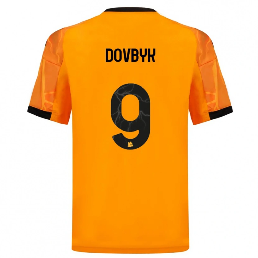 Danxen Mujer Camiseta Artem Dovbyk #9 Naranja Negro 2ª Equipación 2025/26 La Camisa