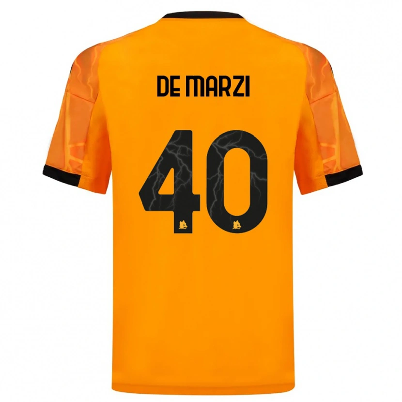 Danxen Mujer Camiseta Giorgio De Marzi #40 Naranja Negro 2ª Equipación 2025/26 La Camisa