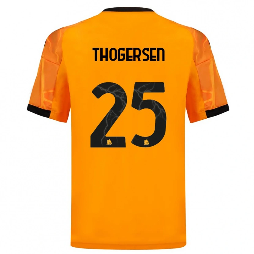 Danxen Mujer Camiseta Frederikke Skjødt Thøgersen #25 Naranja Negro 2ª Equipación 2025/26 La Camisa