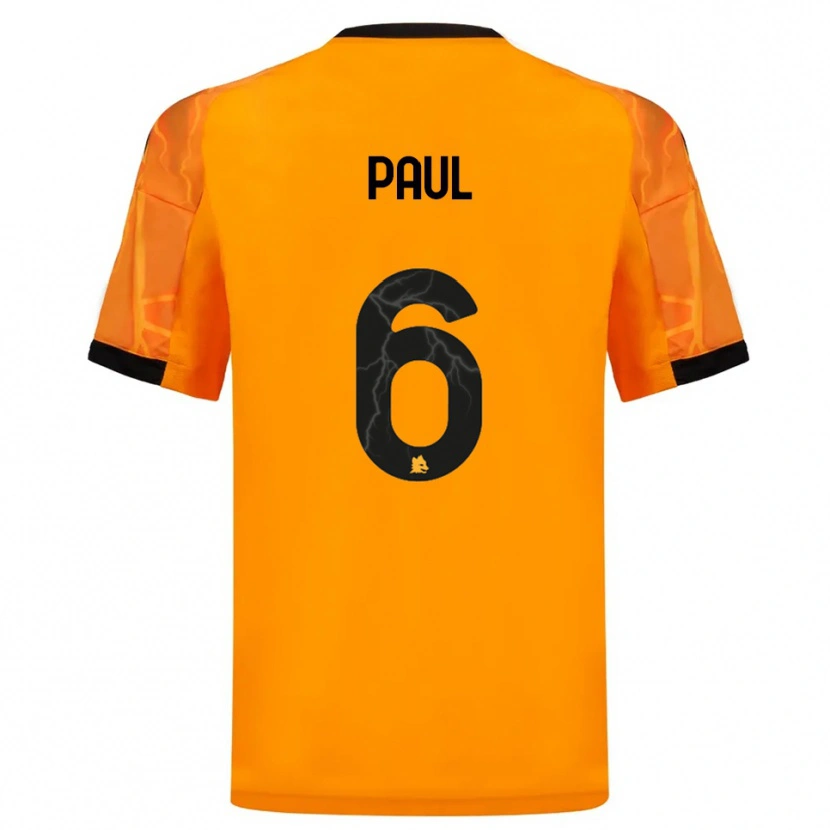 Danxen Mujer Camiseta Daniele Paul #6 Naranja Negro 2ª Equipación 2025/26 La Camisa