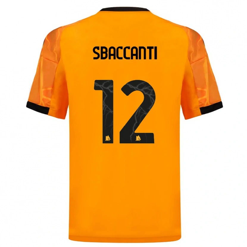 Danxen Mujer Camiseta Christian Sbaccanti #12 Naranja Negro 2ª Equipación 2025/26 La Camisa