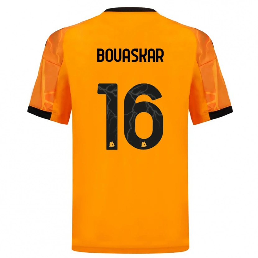 Danxen Mujer Camiseta Slim Bouaskar #16 Naranja Negro 2ª Equipación 2025/26 La Camisa