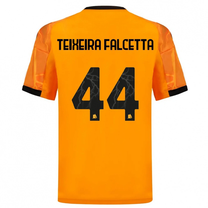Danxen Mujer Camiseta Pietro Teixeira Falcetta #44 Naranja Negro 2ª Equipación 2025/26 La Camisa