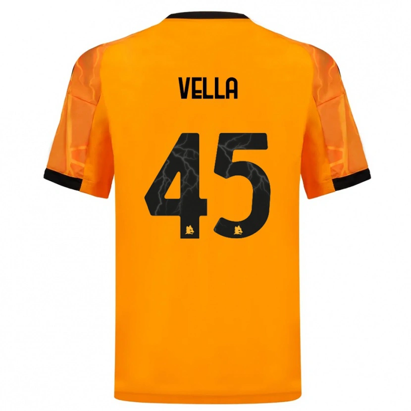 Danxen Mujer Camiseta Tancredi Vella #45 Naranja Negro 2ª Equipación 2025/26 La Camisa