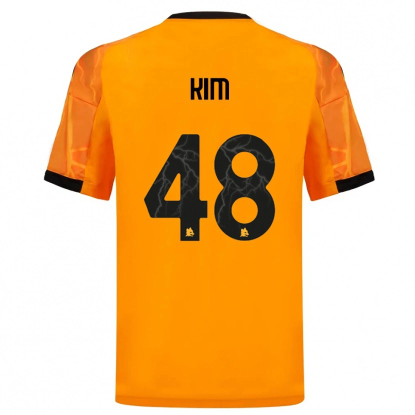 Danxen Mujer Camiseta Shin-Ji Kim #48 Naranja Negro 2ª Equipación 2025/26 La Camisa