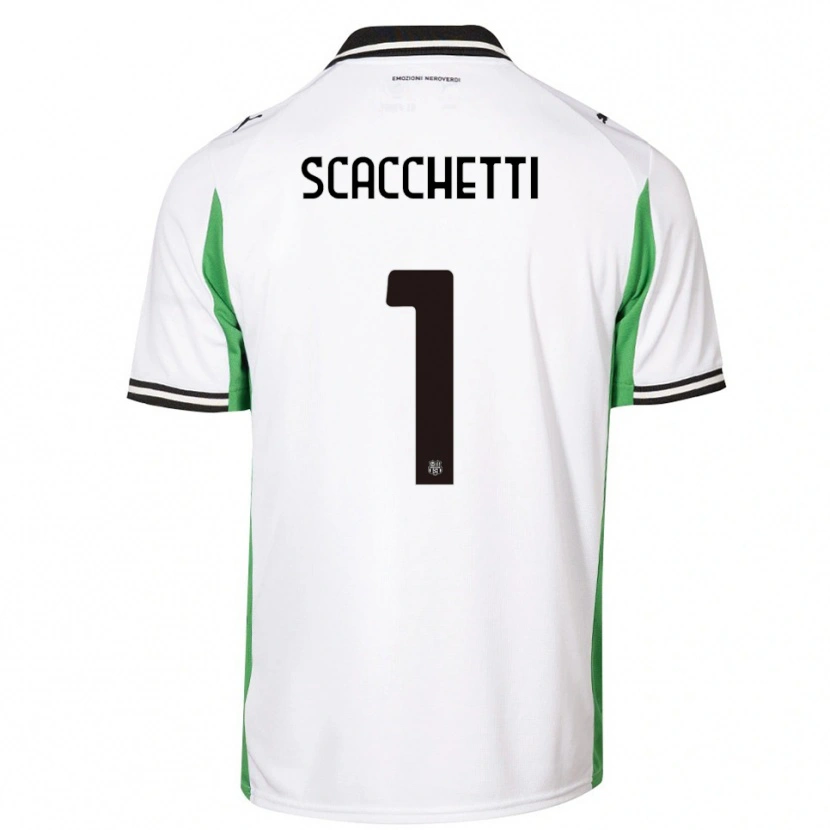 Danxen Mujer Camiseta Alessandro Scacchetti #1 Blanco Verde Negro 2ª Equipación 2025/26 La Camisa