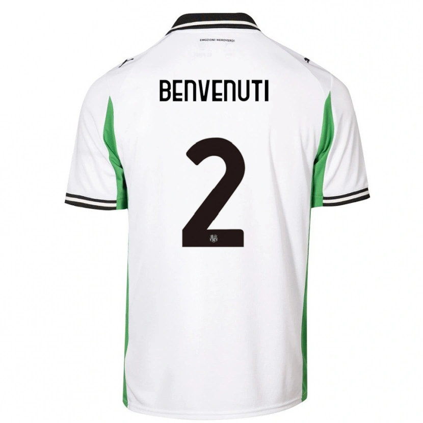 Danxen Mujer Camiseta Giacomo Benvenuti #2 Blanco Verde Negro 2ª Equipación 2025/26 La Camisa
