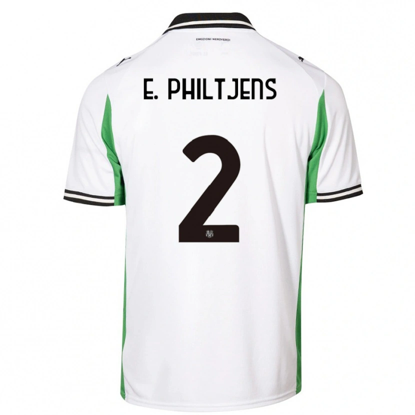 Danxen Mujer Camiseta Davina Brigitte E. Philtjens #2 Blanco Verde Negro 2ª Equipación 2025/26 La Camisa