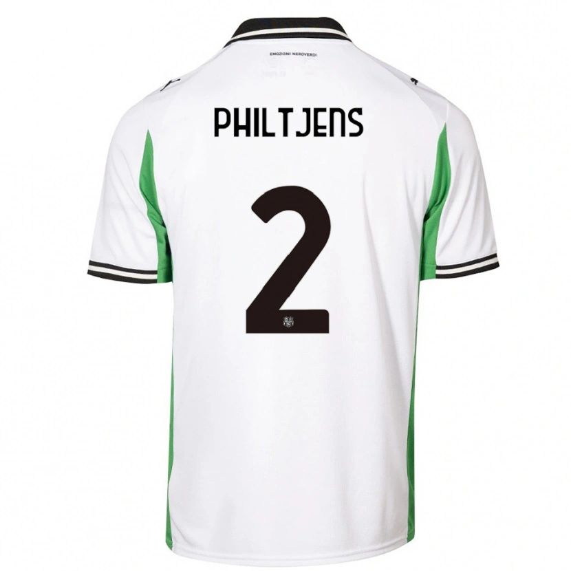 Danxen Mujer Camiseta Davina Philtjens #2 Blanco Verde Negro 2ª Equipación 2025/26 La Camisa