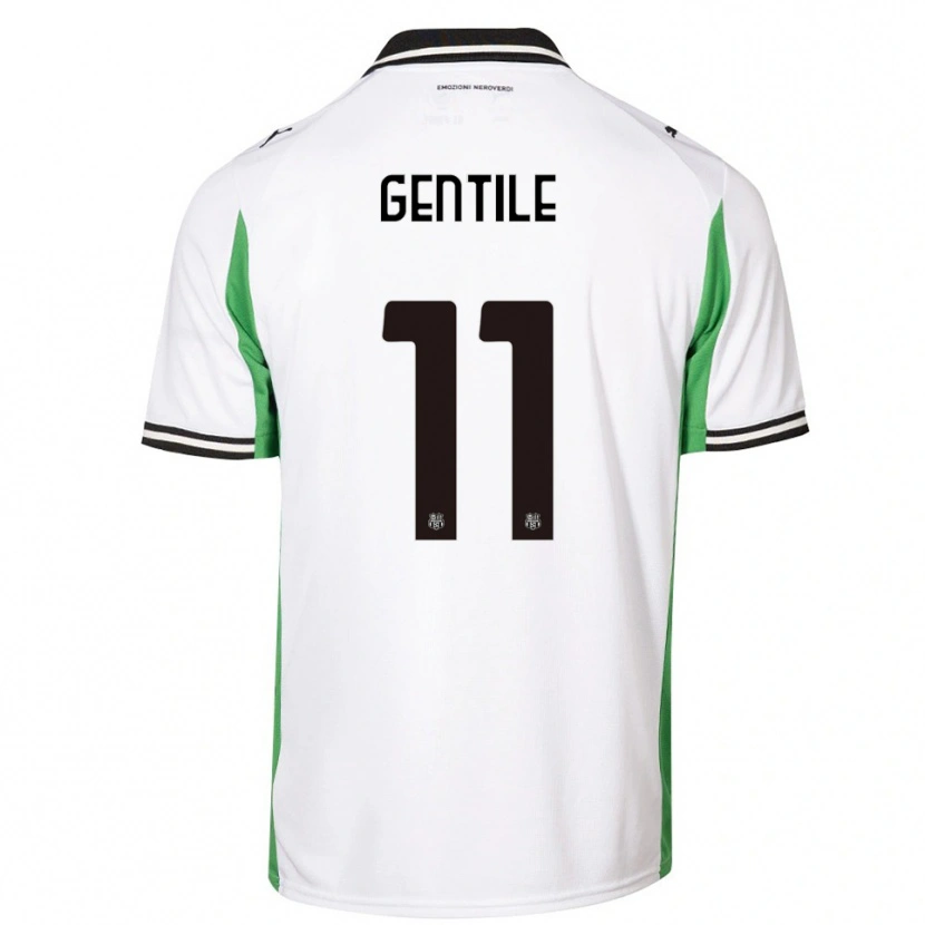 Danxen Mujer Camiseta Raffaele Gentile #11 Blanco Verde Negro 2ª Equipación 2025/26 La Camisa
