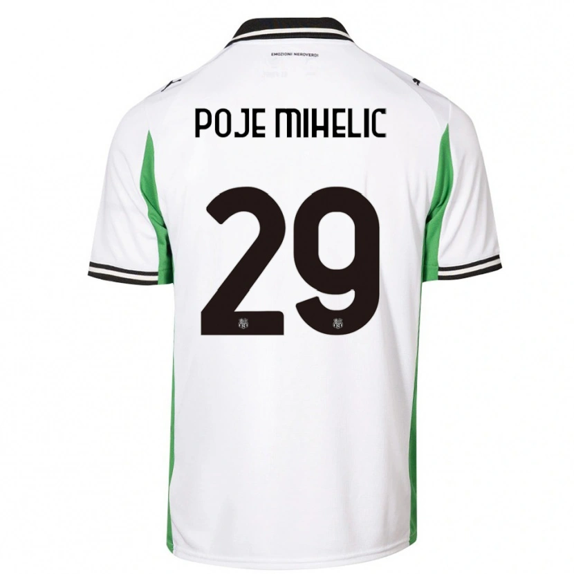 Danxen Mujer Camiseta Naja Poje Mihelič #29 Blanco Verde Negro 2ª Equipación 2025/26 La Camisa