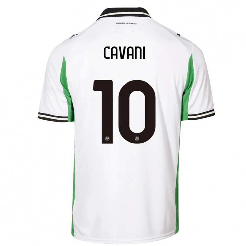 Danxen Mujer Camiseta Lorenzo Cavani #10 Blanco Verde Negro 2ª Equipación 2025/26 La Camisa