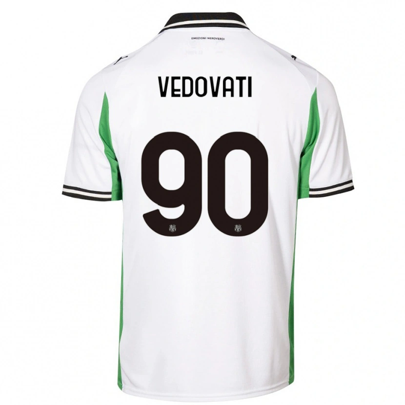 Danxen Mujer Camiseta Gabriele Vedovati #90 Blanco Verde Negro 2ª Equipación 2025/26 La Camisa