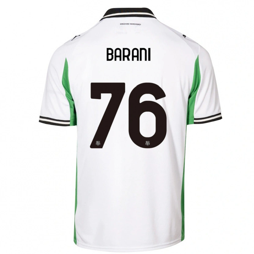 Danxen Mujer Camiseta Luca Barani #76 Blanco Verde Negro 2ª Equipación 2025/26 La Camisa