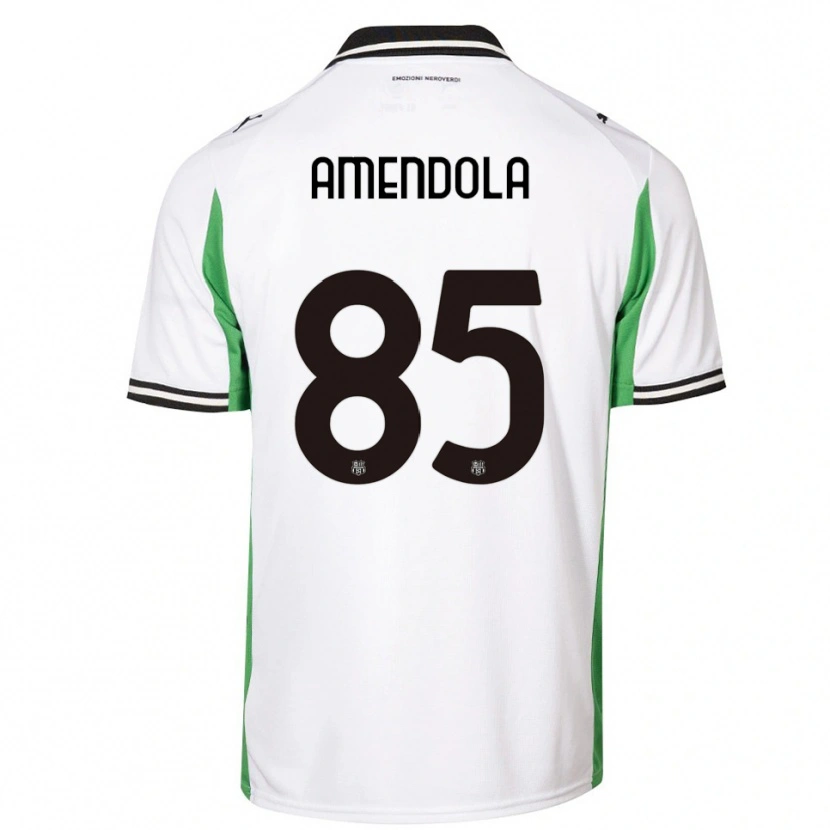 Danxen Mujer Camiseta Catello Amendola #85 Blanco Verde Negro 2ª Equipación 2025/26 La Camisa