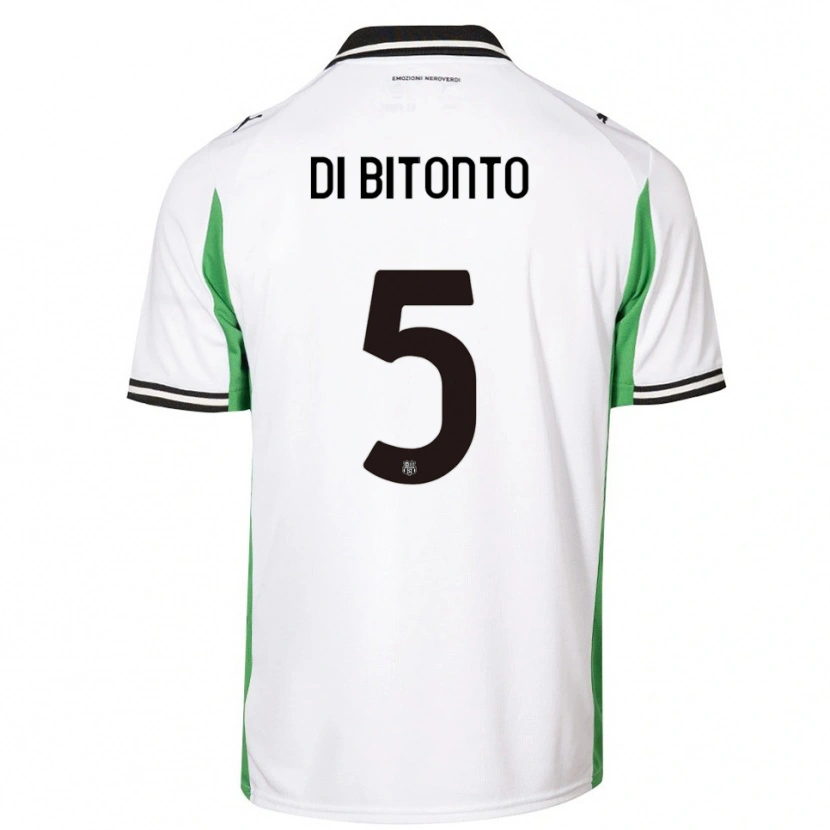 Danxen Mujer Camiseta Alessandro Di Bitonto #5 Blanco Verde Negro 2ª Equipación 2025/26 La Camisa