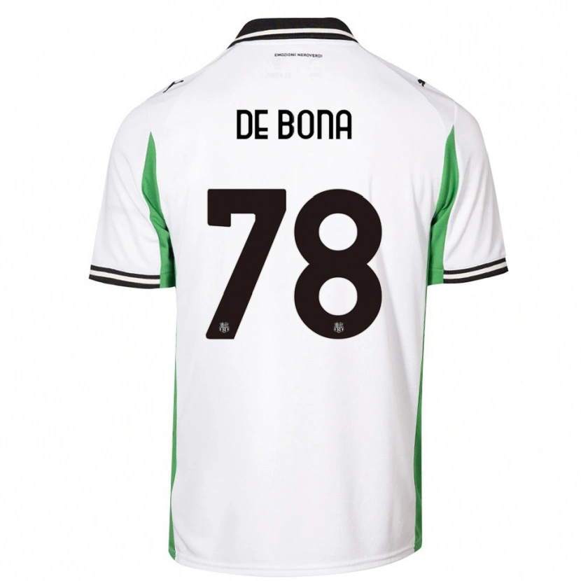 Danxen Mujer Camiseta Francesca De Bona #78 Blanco Verde Negro 2ª Equipación 2025/26 La Camisa