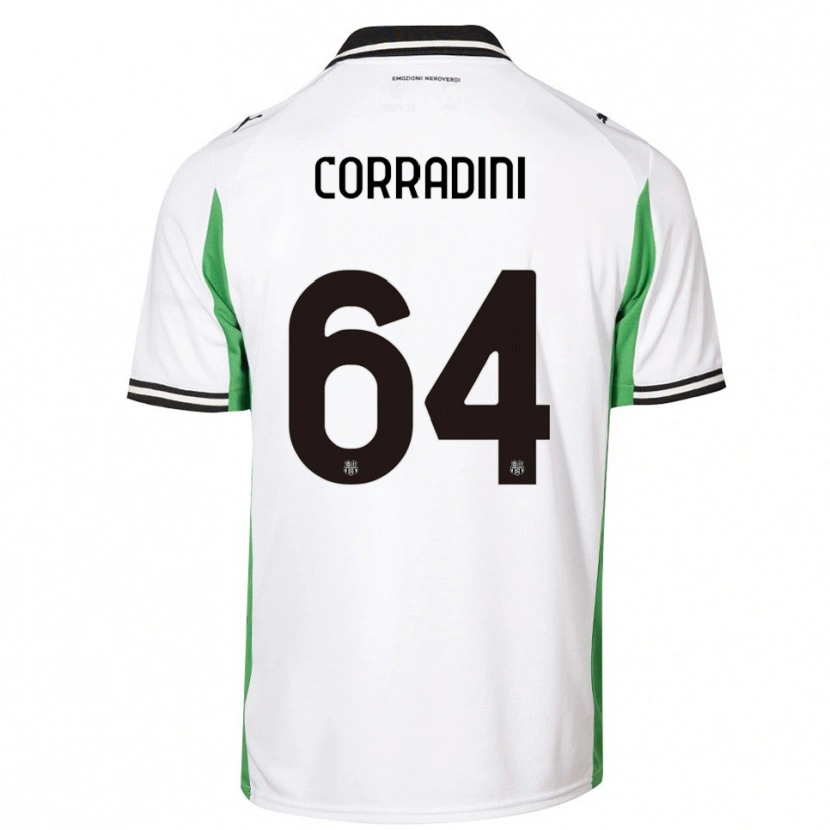 Danxen Mujer Camiseta Francesco Corradini #64 Blanco Verde Negro 2ª Equipación 2025/26 La Camisa