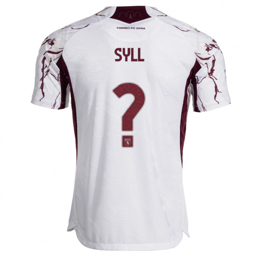 Danxen Mujer Camiseta Omar Syll #0 Blanco Borgoña 2ª Equipación 2025/26 La Camisa