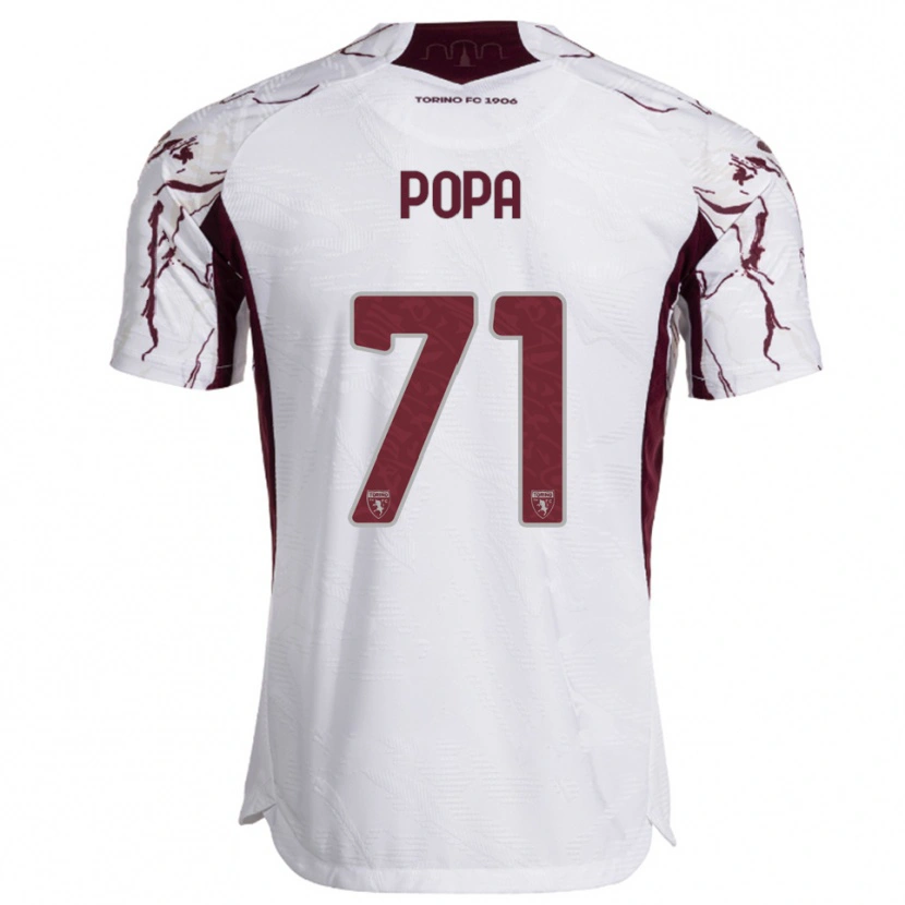 Danxen Mujer Camiseta Mihai Popa #71 Blanco Borgoña 2ª Equipación 2025/26 La Camisa