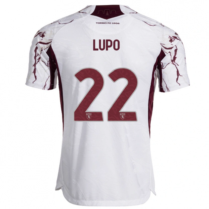 Danxen Mujer Camiseta Enrica Lupo #22 Blanco Borgoña 2ª Equipación 2025/26 La Camisa