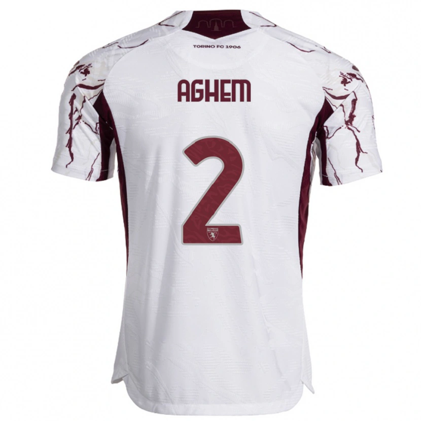 Danxen Mujer Camiseta Brigitta Aghem #2 Blanco Borgoña 2ª Equipación 2025/26 La Camisa