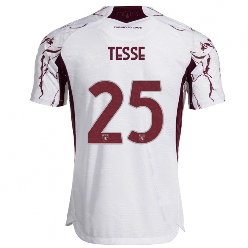 Danxen Mujer Camiseta Manuela Tesse #25 Blanco Borgoña 2ª Equipación 2025/26 La Camisa